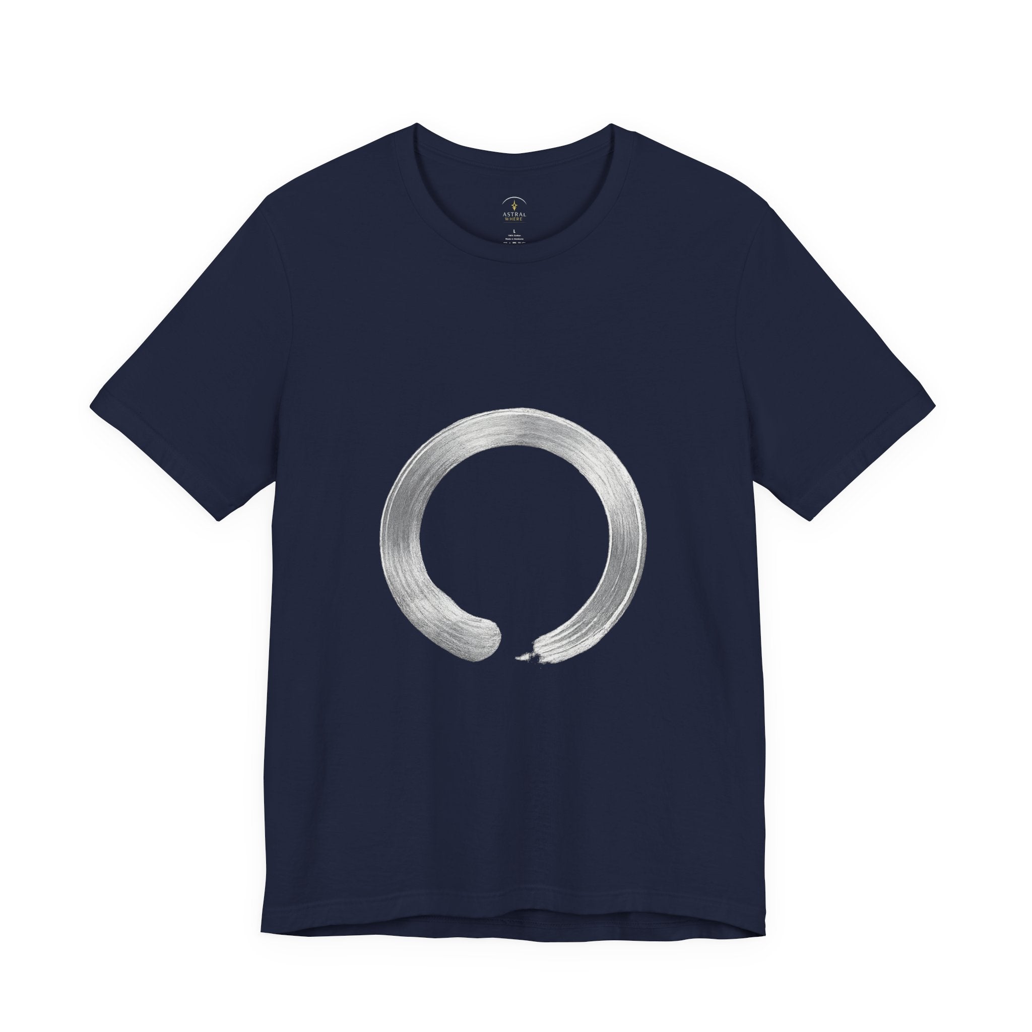 Zen Enso Circle T-Shirt — Minimal Brushstroke Graphic Tee