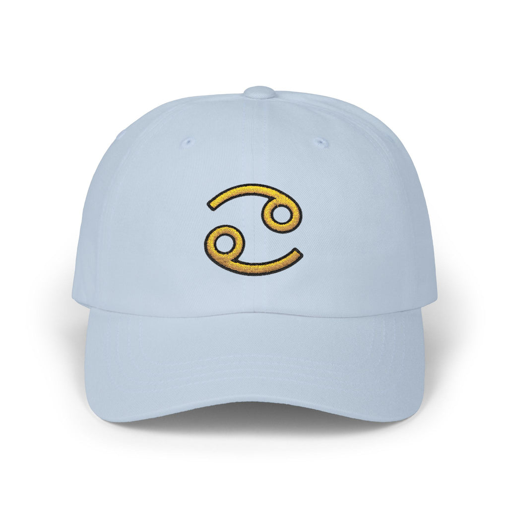 Cancer Zodiac Dad Cap — Embroidered Gold Cancer Horoscope Hat