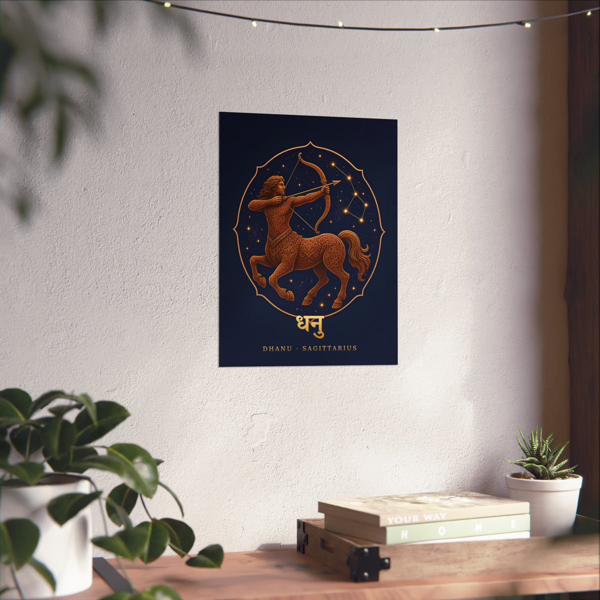 Dhanu Sagittarius Mandala Archer Art Print | Vedic Astrology Fine Art Poster | AstralWhere