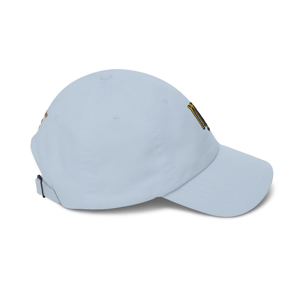 Virgo Zodiac Dad Cap — Embroidered Gold Virgo Symbol Baseball Hat