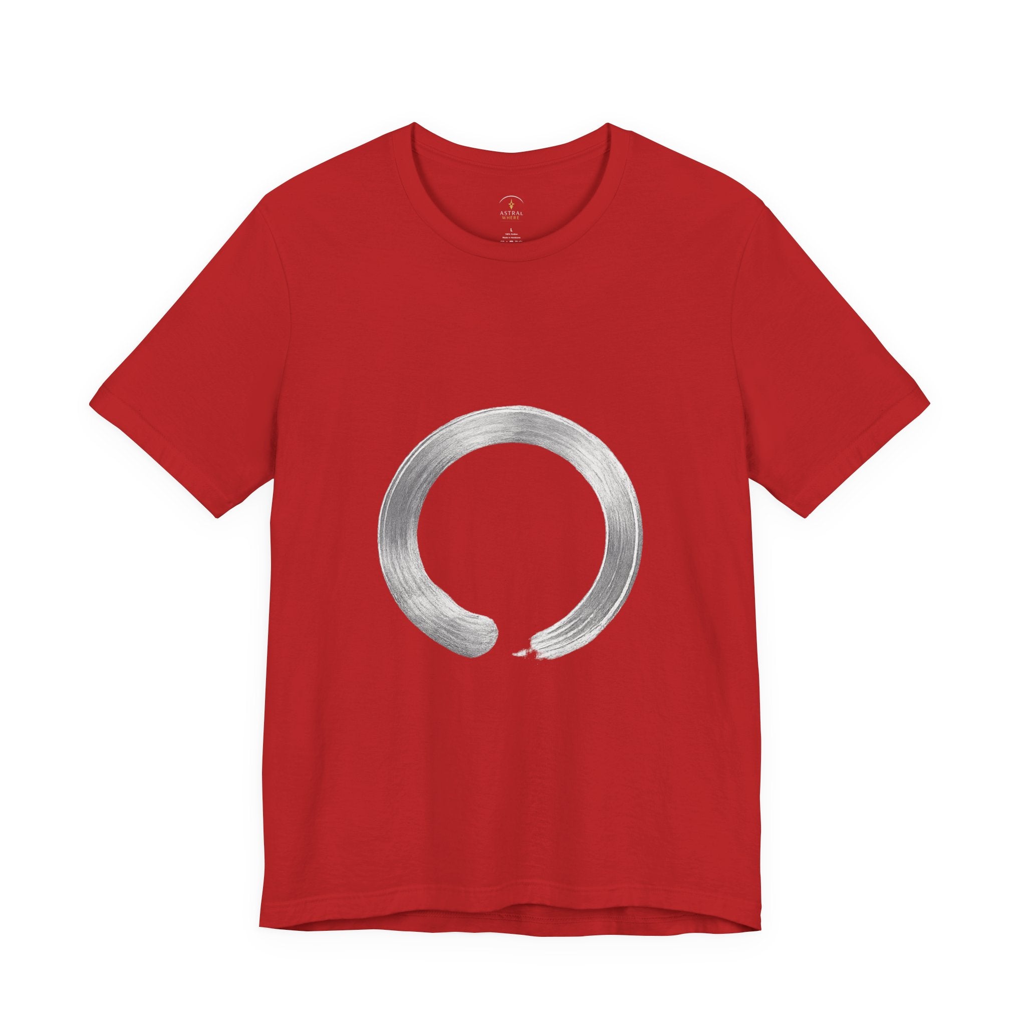 Zen Enso Circle T-Shirt — Minimal Brushstroke Graphic Tee