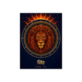 Simha Leo Zodiac Wheel Art Print | Vedic Rashi Chakra Poster | AstralWhere