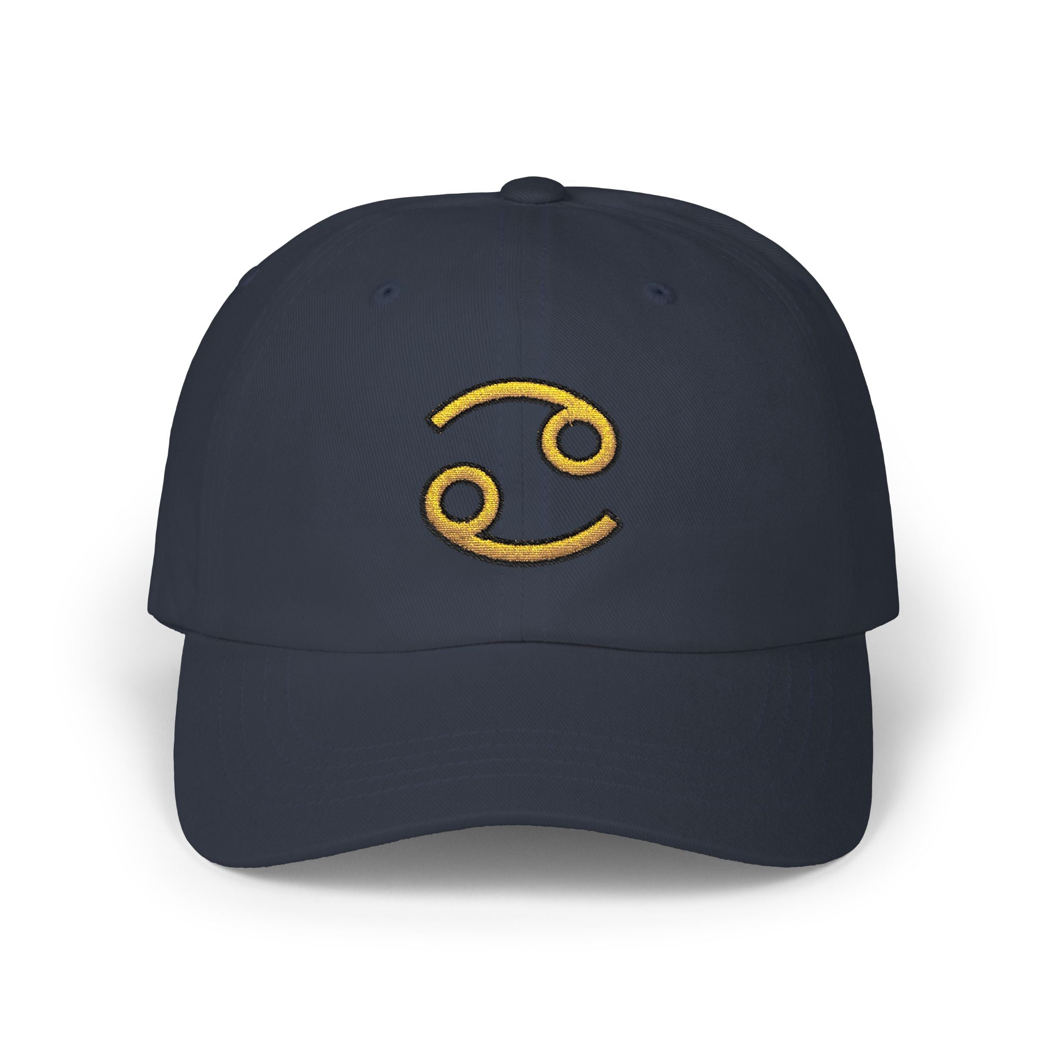 Cancer Zodiac Dad Cap — Embroidered Gold Cancer Horoscope Hat
