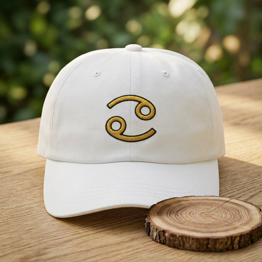 Cancer Embroidered Baseball Cap — Classic Dad Hat for Zodiac Lovers