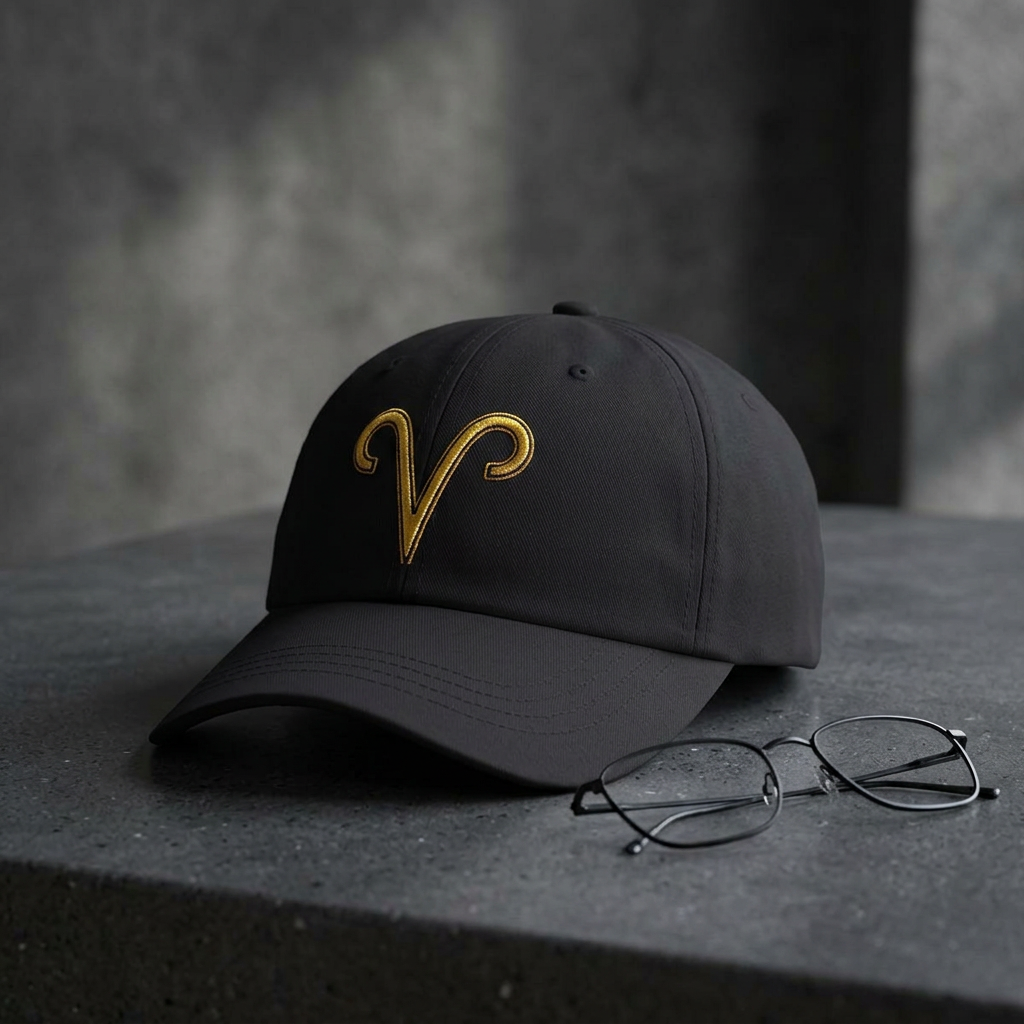Aries Embroidered Baseball Cap — Classic Dad Hat for Zodiac Lovers