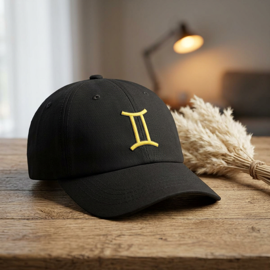 Gemini Embroidered Baseball Cap — Classic Dad Hat for Zodiac Lovers