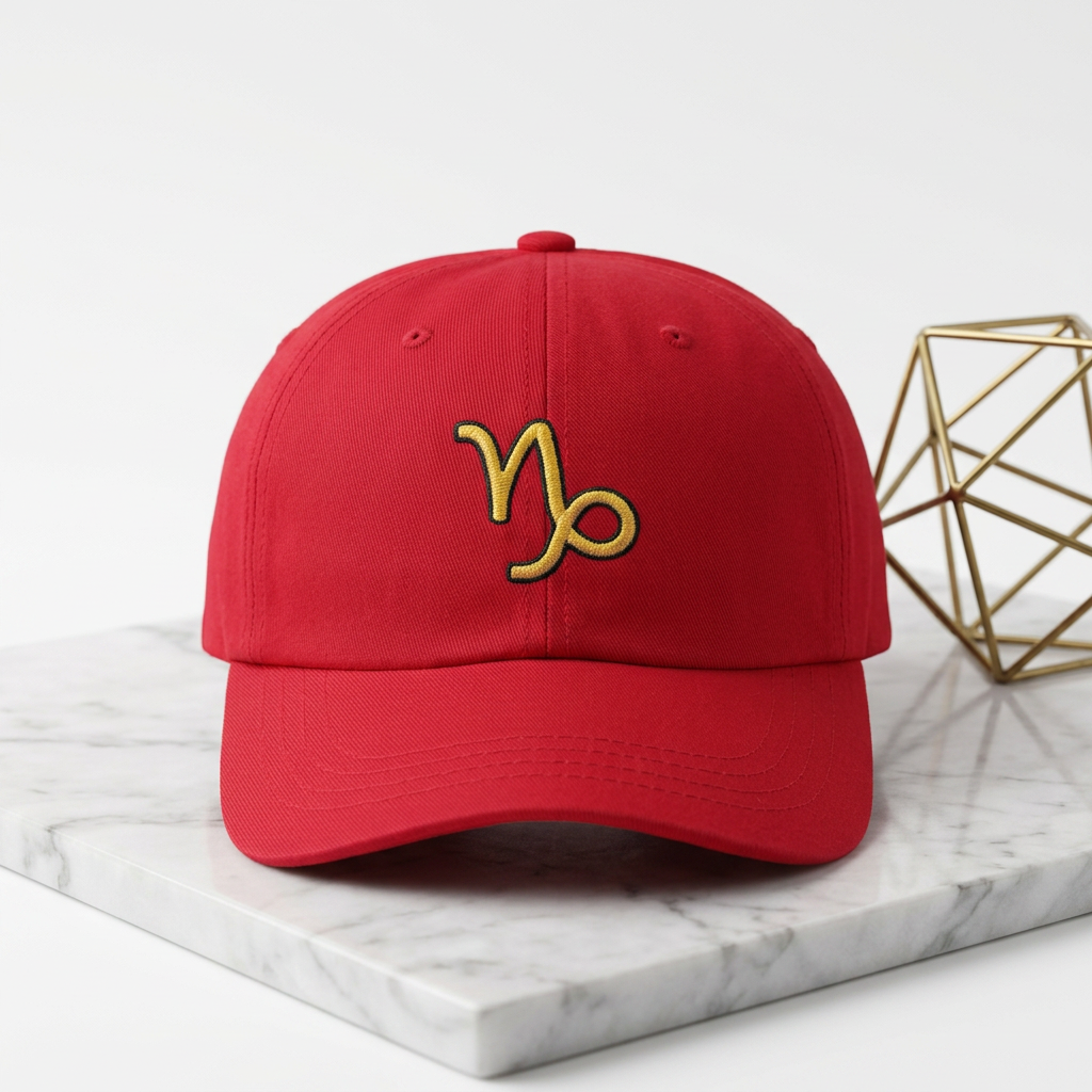 Capricorn Embroidered Baseball Cap — Classic Dad Hat for Zodiac Lovers