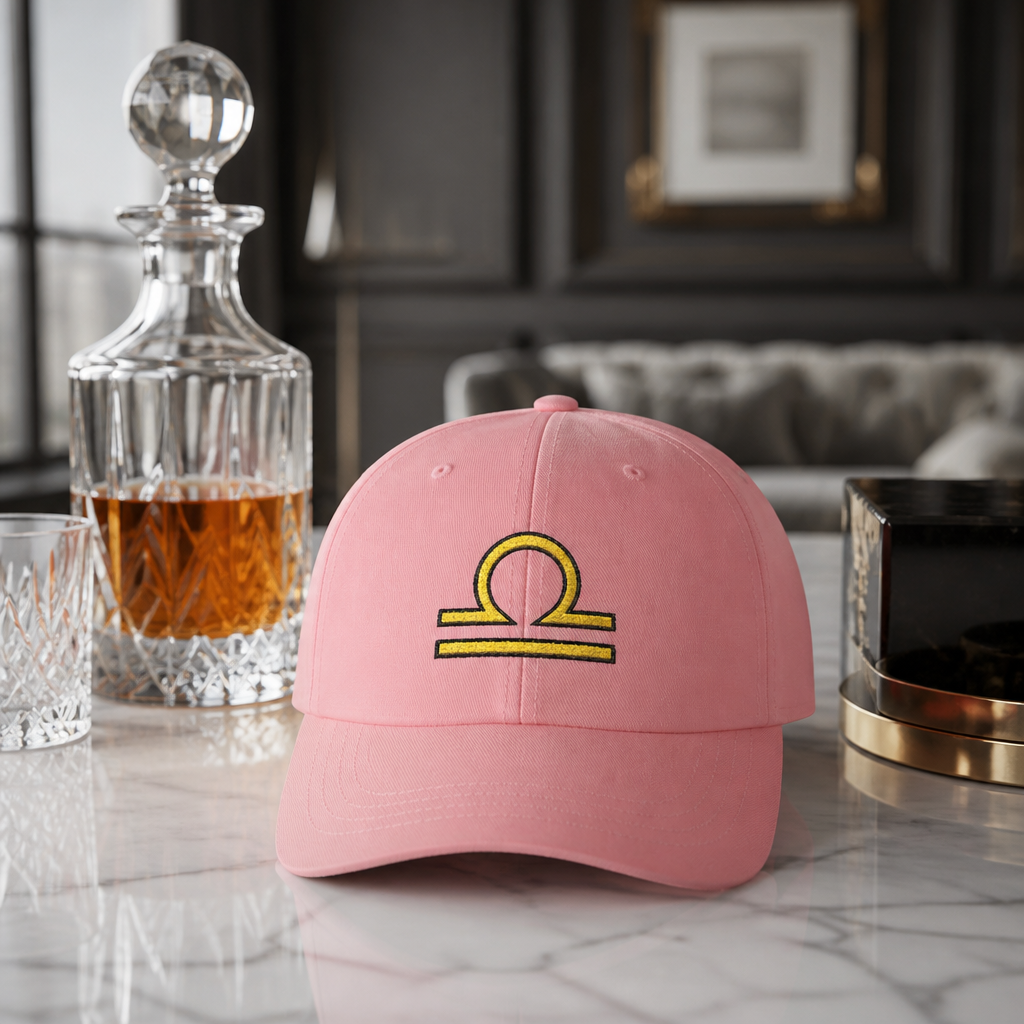 Libra Embroidered Baseball Cap — Classic Dad Hat for Zodiac Lovers