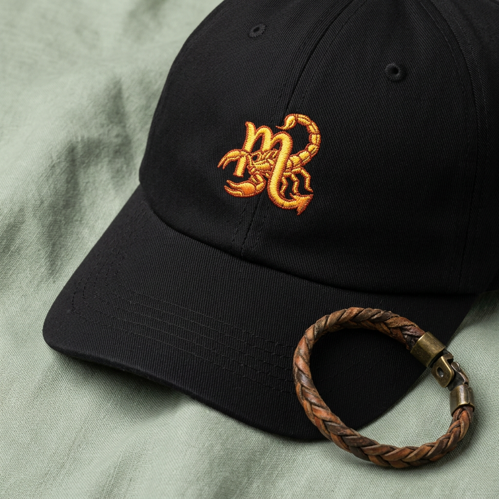 Scorpio Embroidered Baseball Cap — Classic Dad Hat for Zodiac Lovers