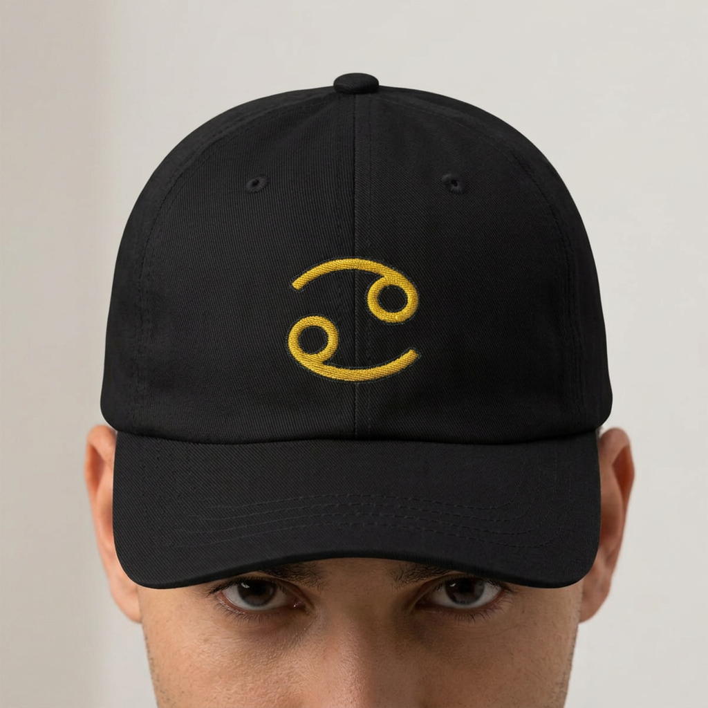 Cancer Embroidered Baseball Cap — Classic Dad Hat for Zodiac Lovers