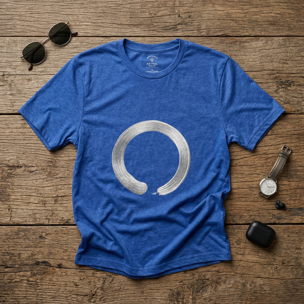 Zen Enso Circle T-Shirt — Minimal Brushstroke Graphic Tee