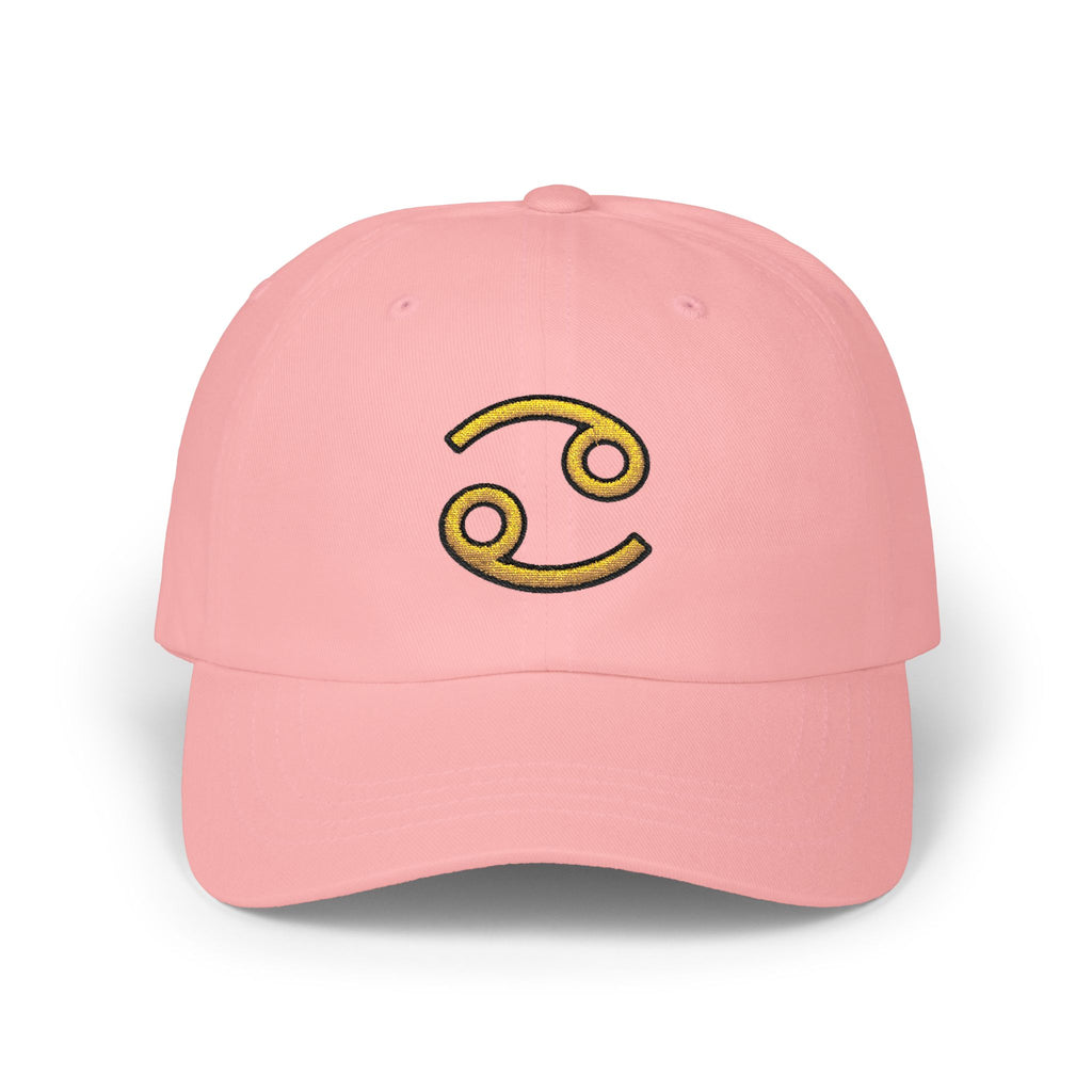 Cancer Zodiac Dad Cap — Embroidered Gold Cancer Horoscope Hat