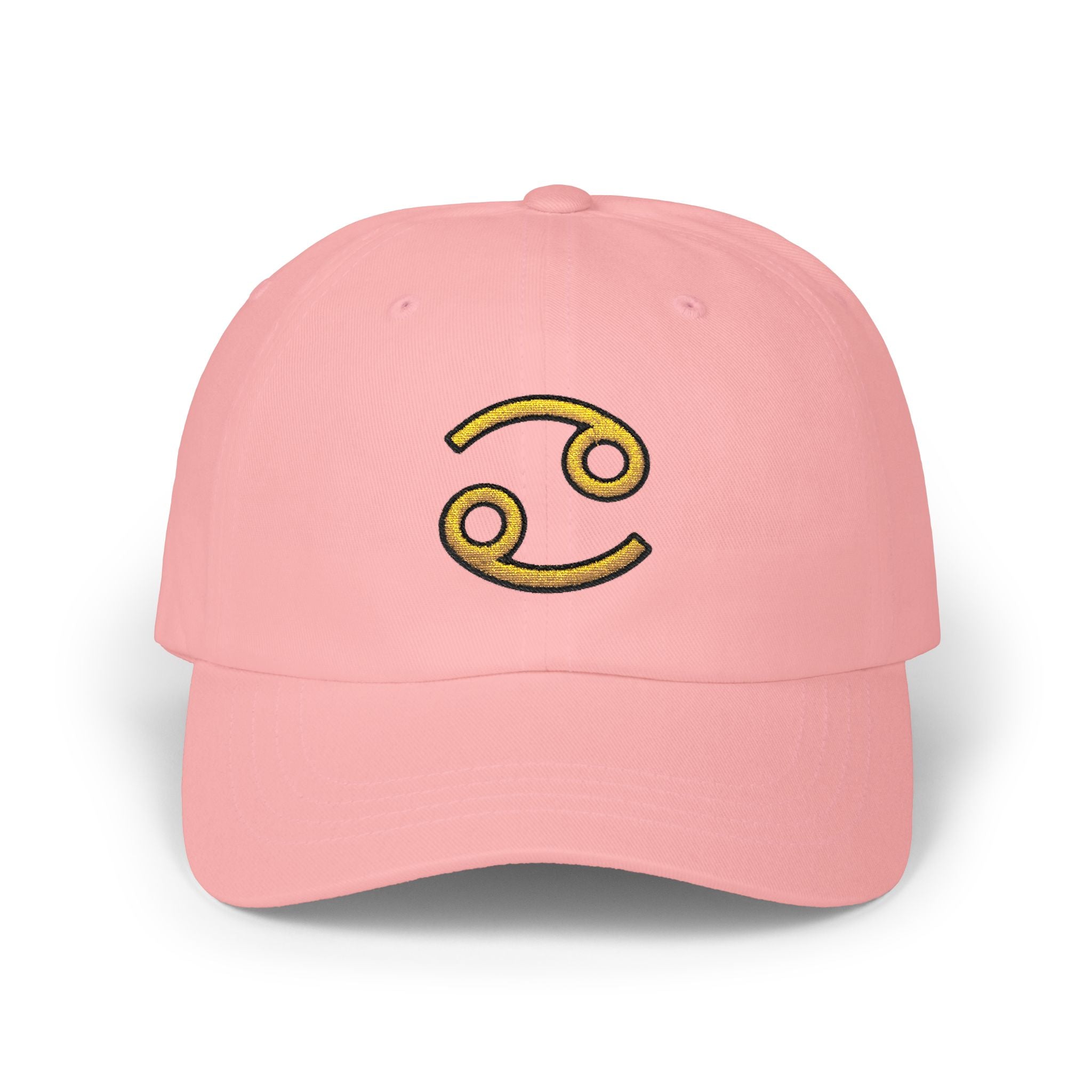 Cancer Zodiac Dad Cap — Embroidered Gold Cancer Horoscope Hat