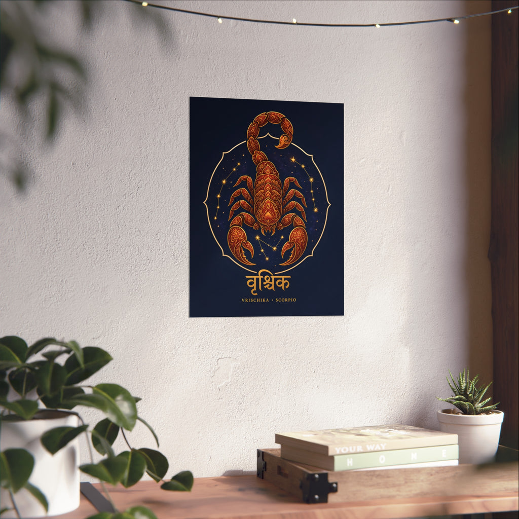 Vrischika Scorpio Mandala Scorpion Art Print | Vedic Astrology Fine Ar ...