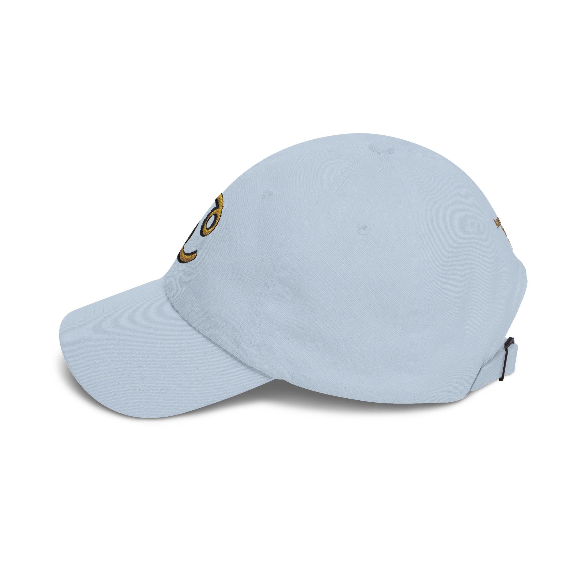 Cancer Zodiac Dad Cap — Embroidered Gold Cancer Horoscope Hat