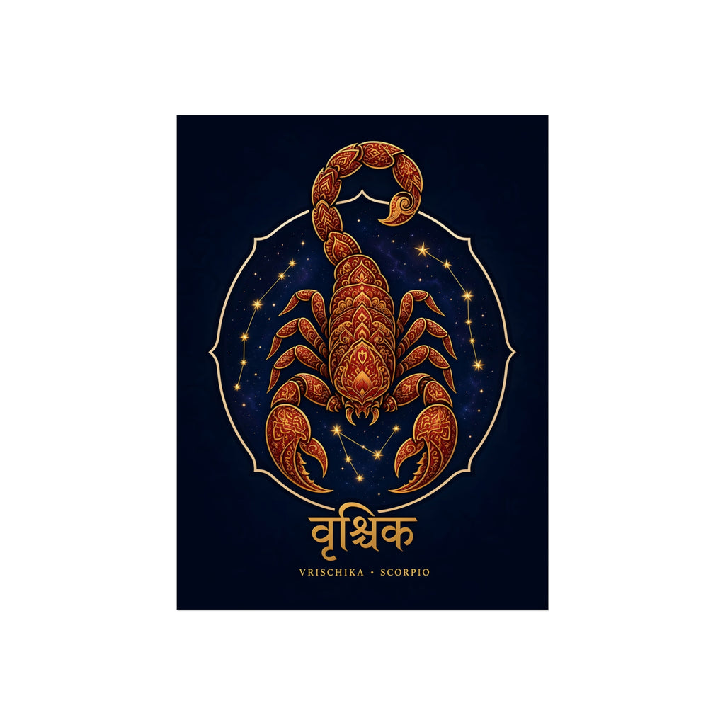 Vrischika Scorpio Mandala Scorpion Art Print | Vedic Astrology Fine Ar ...