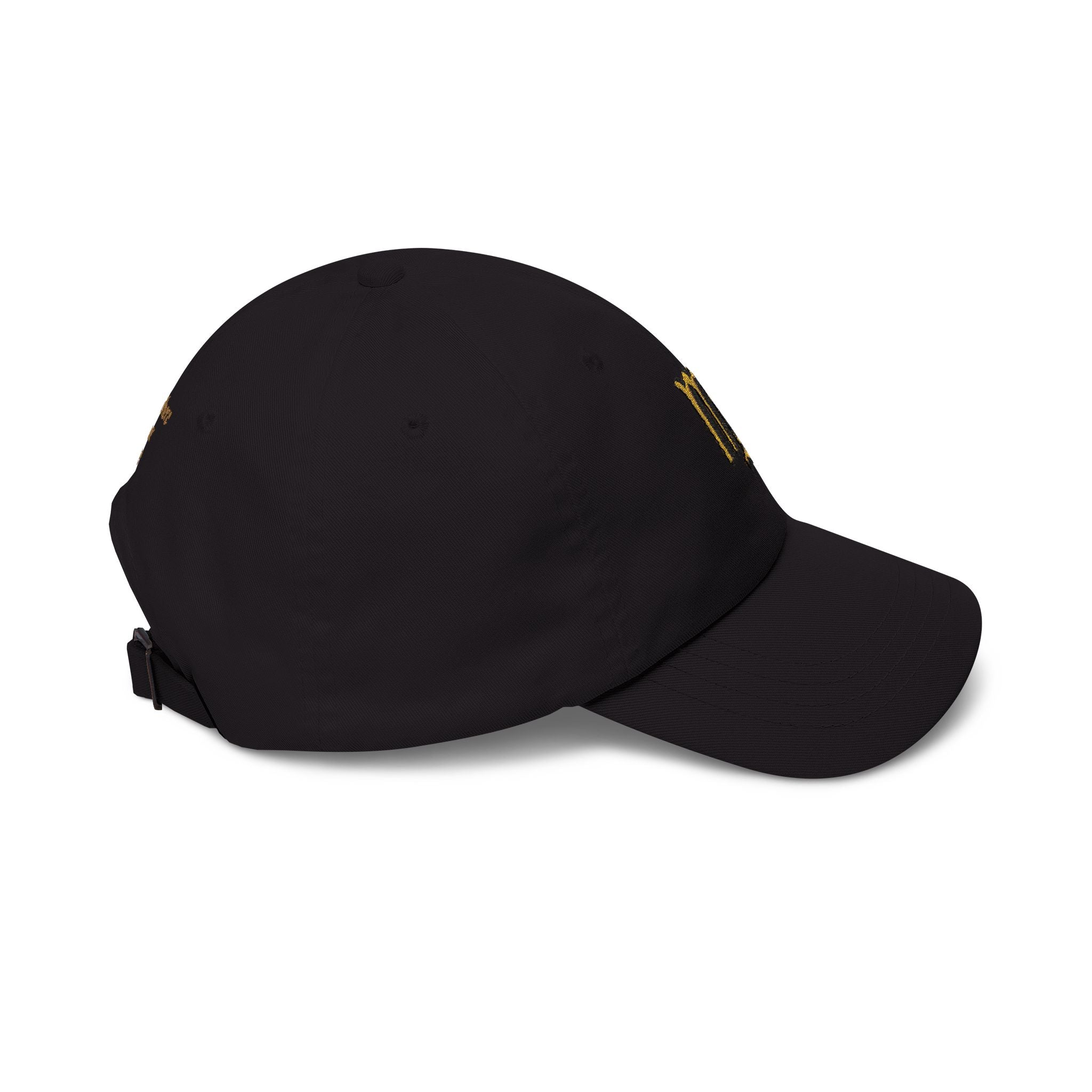 Virgo Zodiac Dad Cap — Embroidered Gold Virgo Symbol Baseball Hat