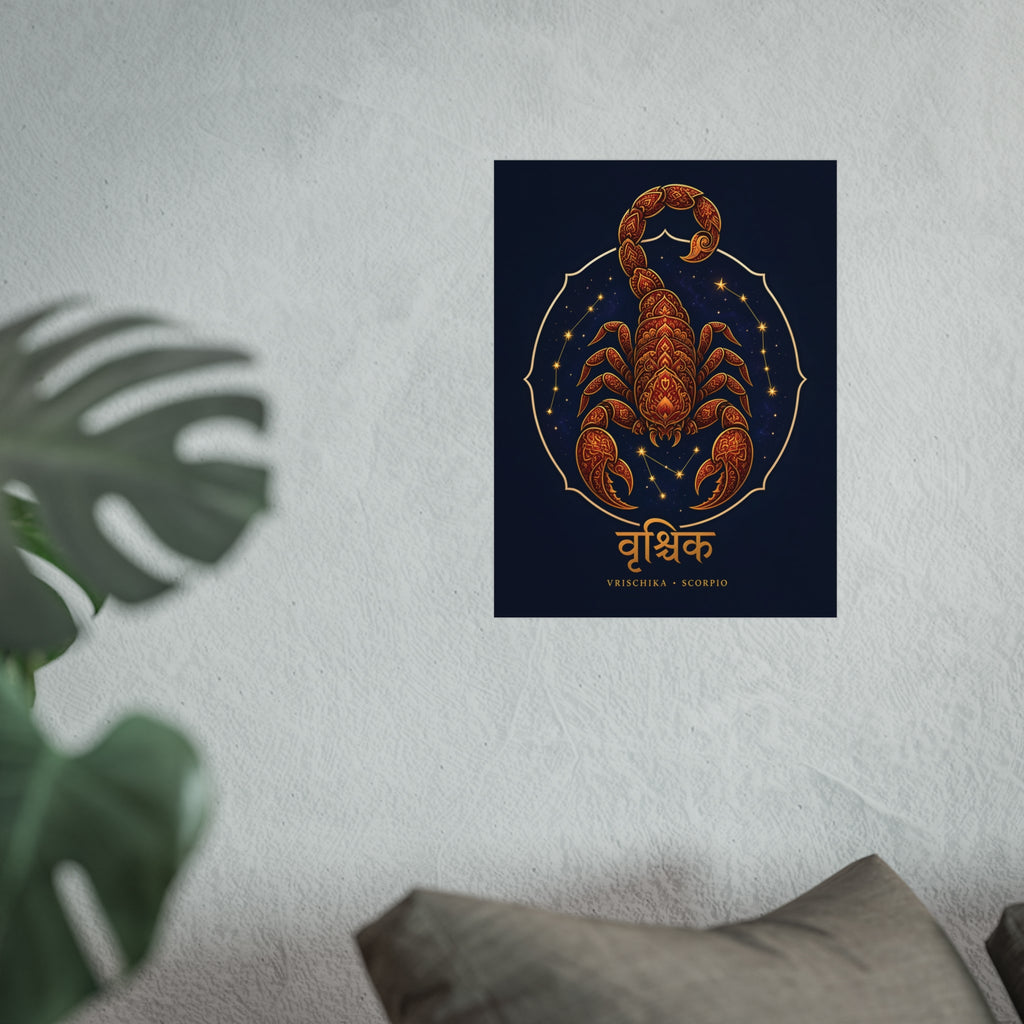 Vrischika Scorpio Mandala Scorpion Art Print | Vedic Astrology Fine Ar ...