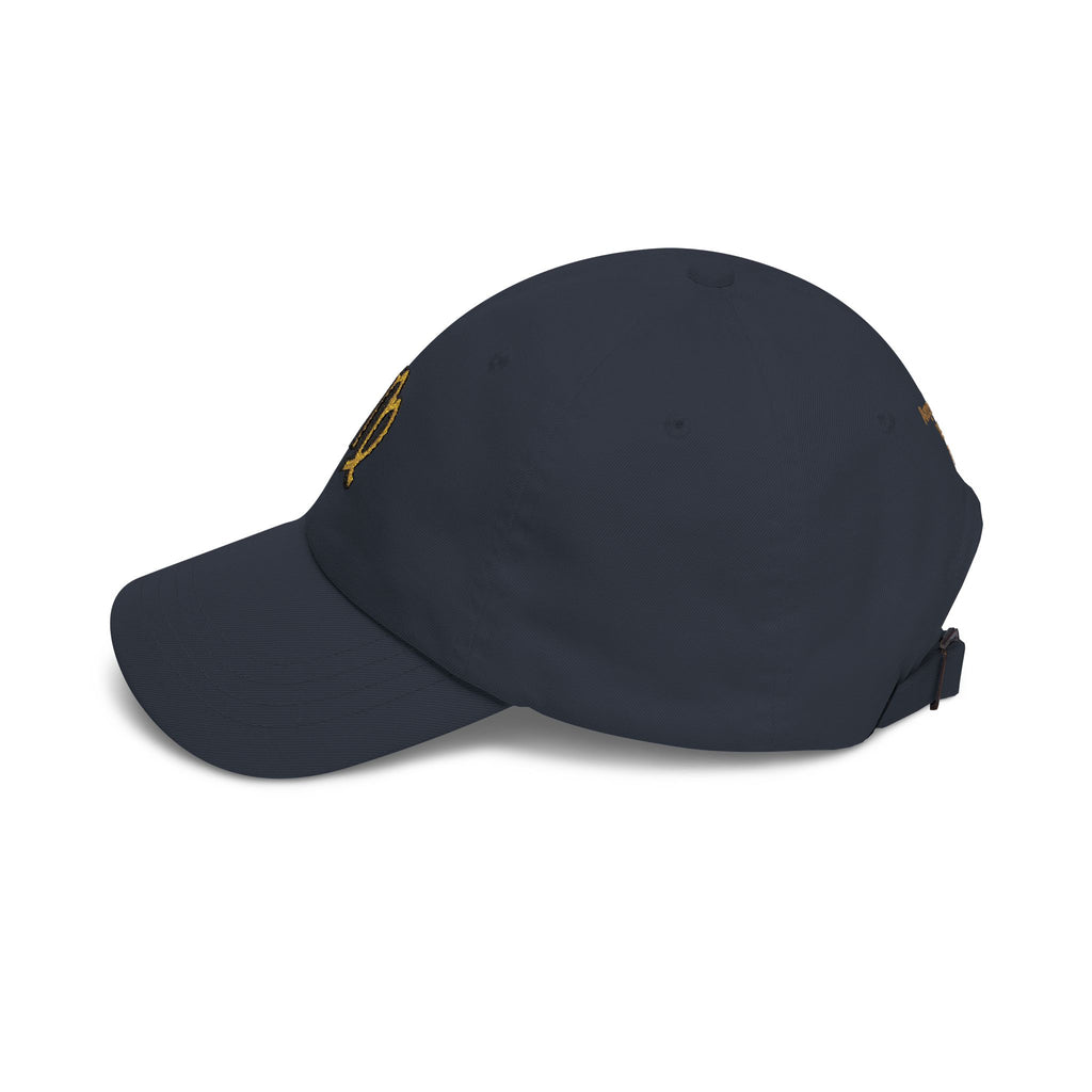 Virgo Zodiac Dad Cap — Embroidered Gold Virgo Symbol Baseball Hat