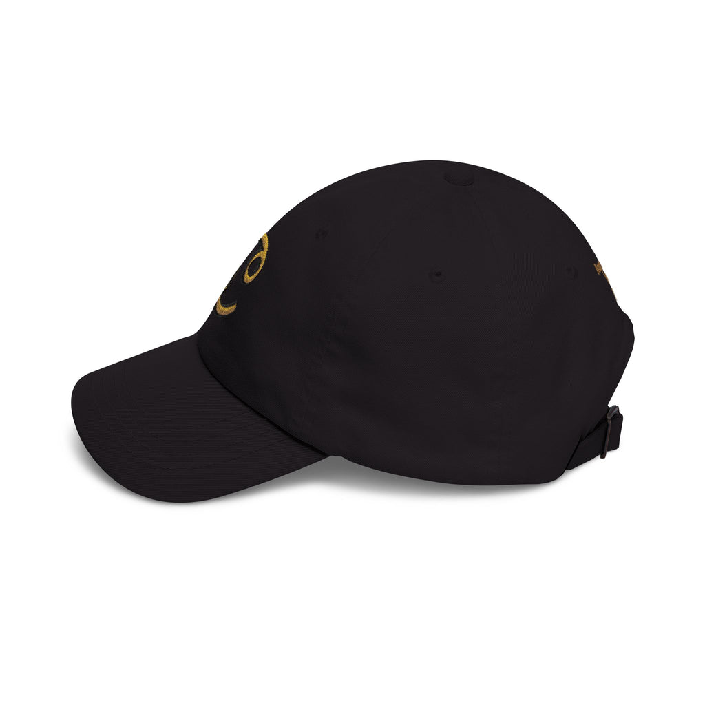 Cancer Zodiac Dad Cap — Embroidered Gold Cancer Horoscope Hat