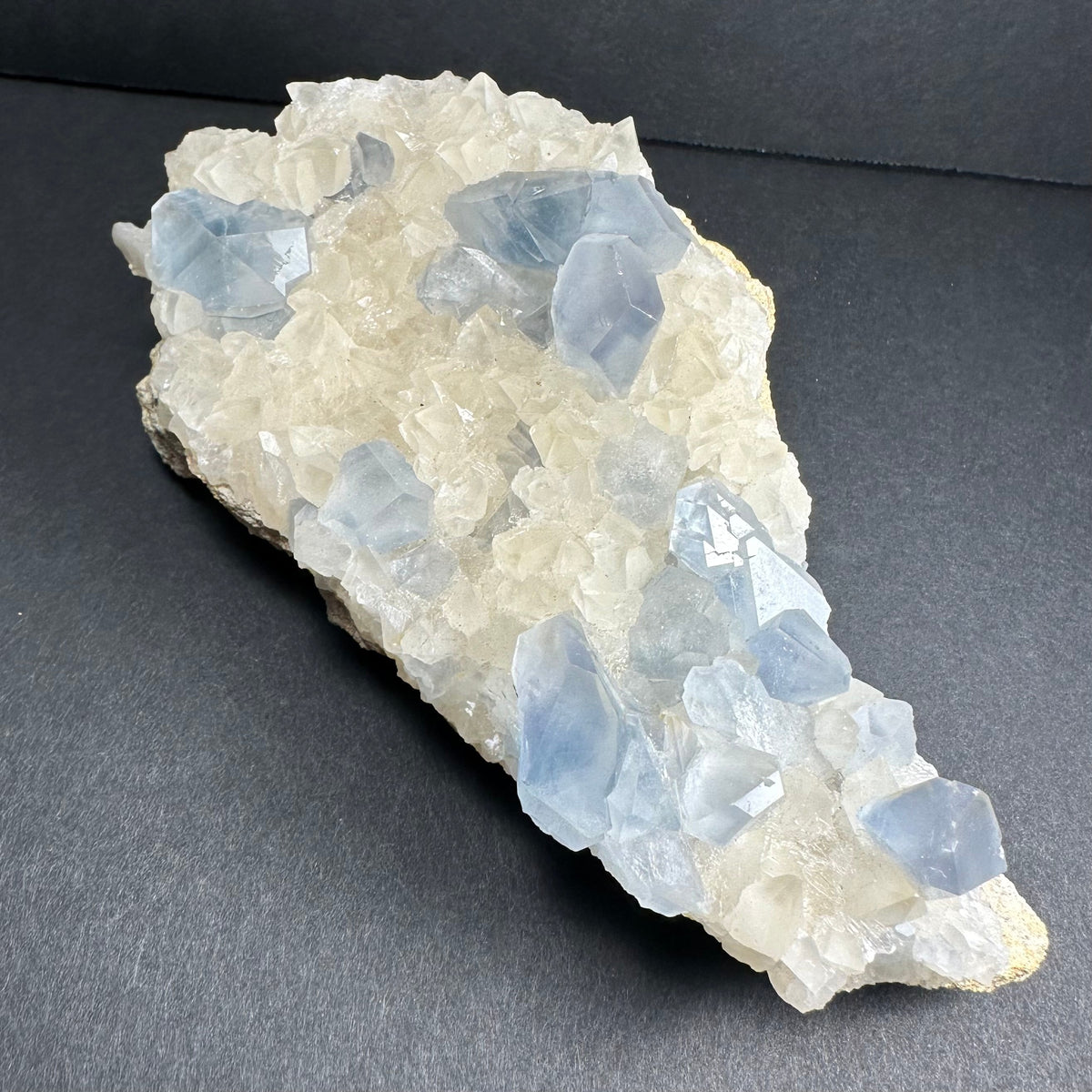 Celestite Crystals with Scalenohedral Calcite