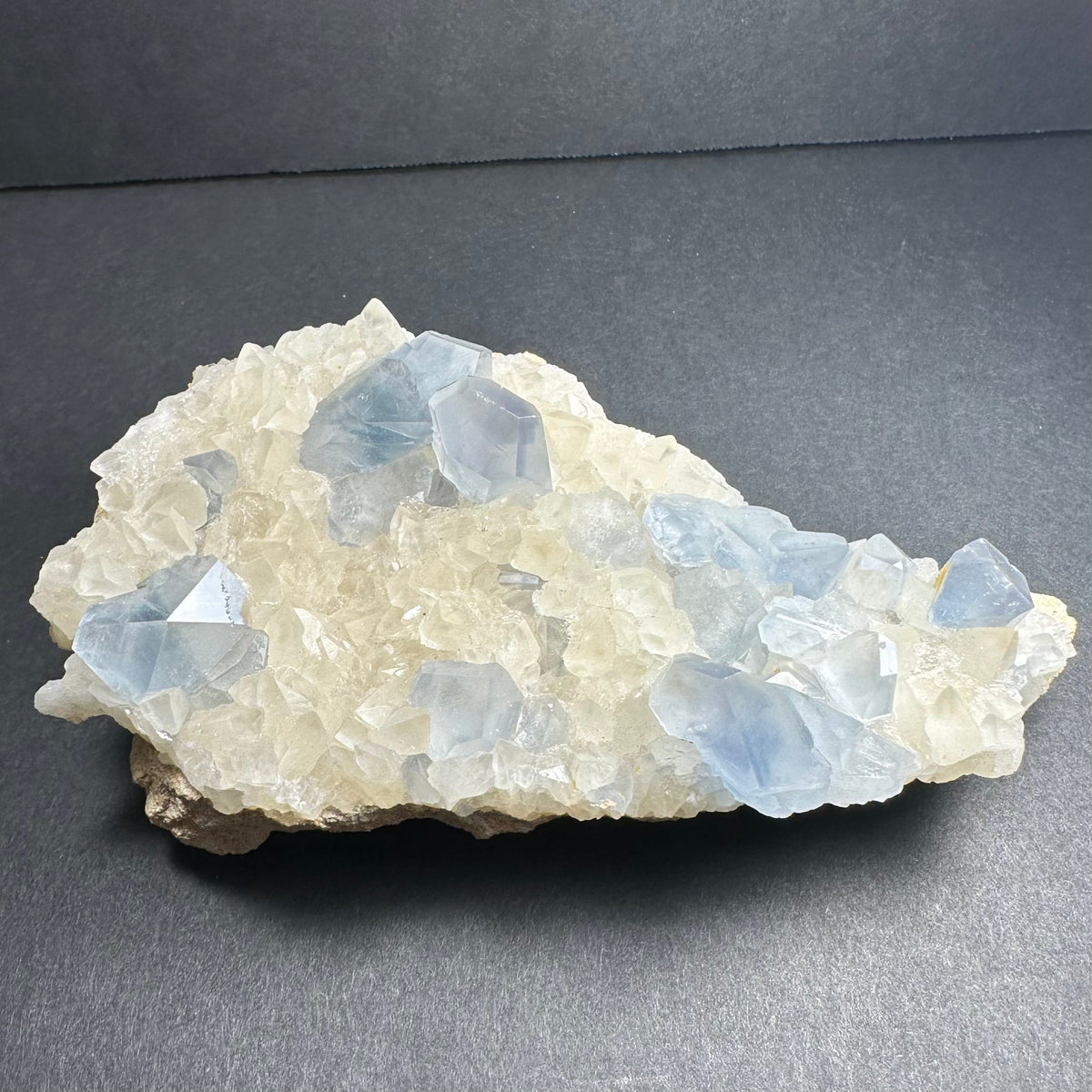 Celestite Crystals with Scalenohedral Calcite
